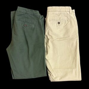 Aeropostale Green and Beige Shorts Duo